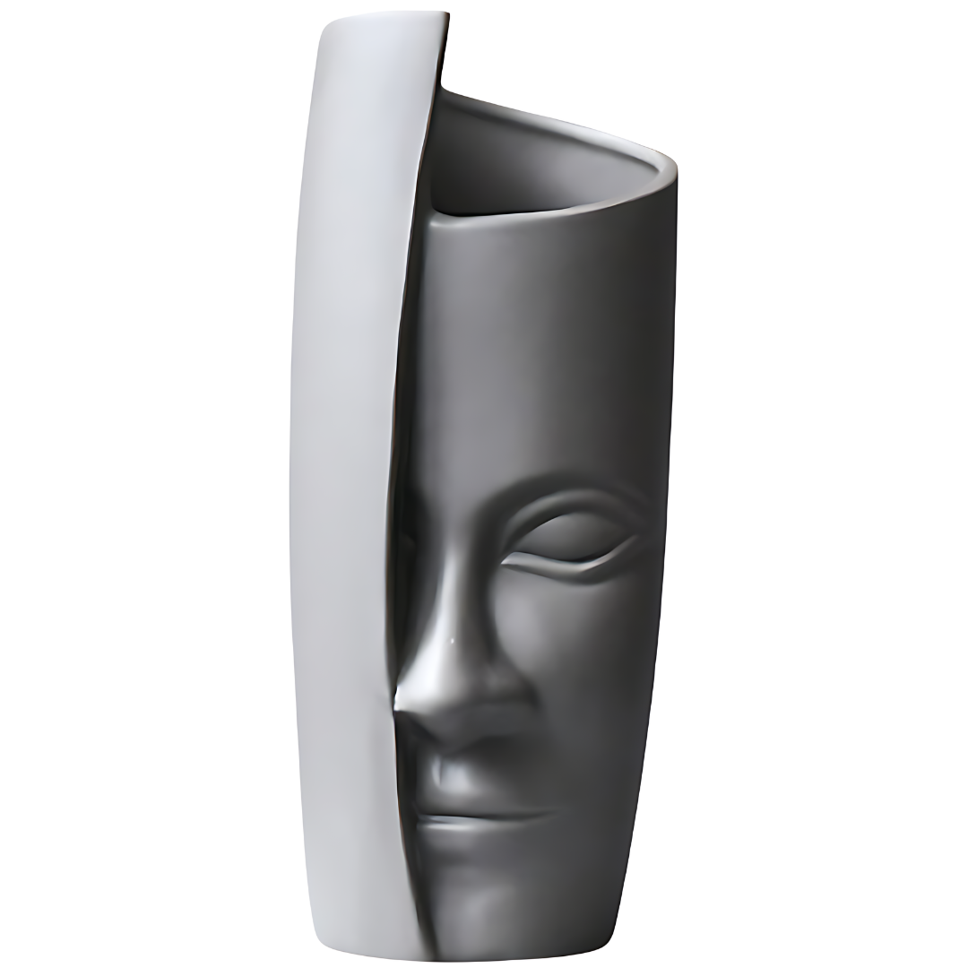 Vasos Face Art 13" feitos de cerâmica
